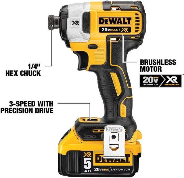 Alt view image 3 of 7 - DEWALT 20V MAX Power Tool Combo Kit, 6-Tool Cordless Power Tool Set with 2 Batteries and Charger