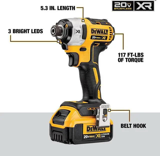 Alt view image 3 of 7 - DEWALT 20V MAX Hammer Drill and Impact Driver, Cordless Power Tool Combo Kit with 2 Batteries and Charger