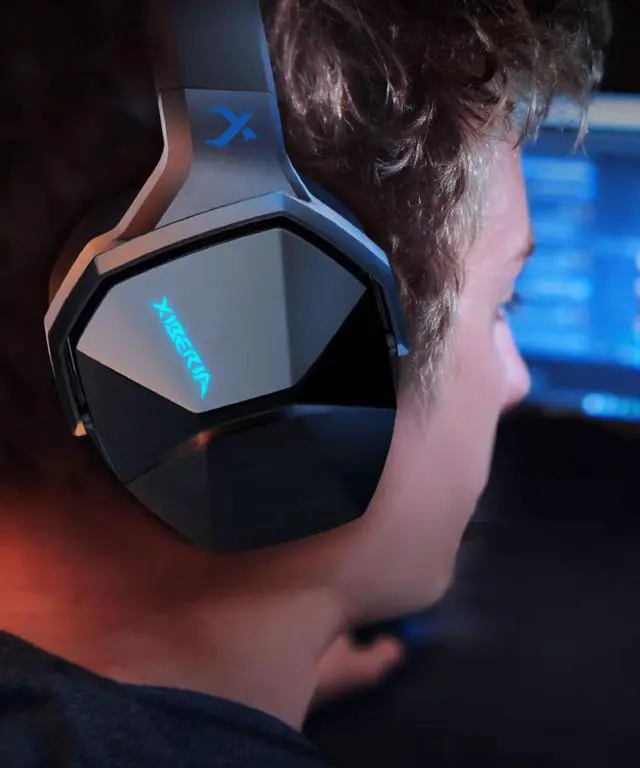 Alt view image 7 of 7 - XIBERIA PC Gaming Headphones Wired Over-Ear USB 7.1 Surround Sound Headset with Microphone - Black