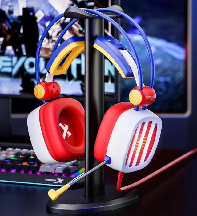 Alt view image 3 of 5 - XIBERIA PC Gaming Headset Wired Over-Ear USB 7.1 Surround Sound Headset with Microphone - Firestorm Version
