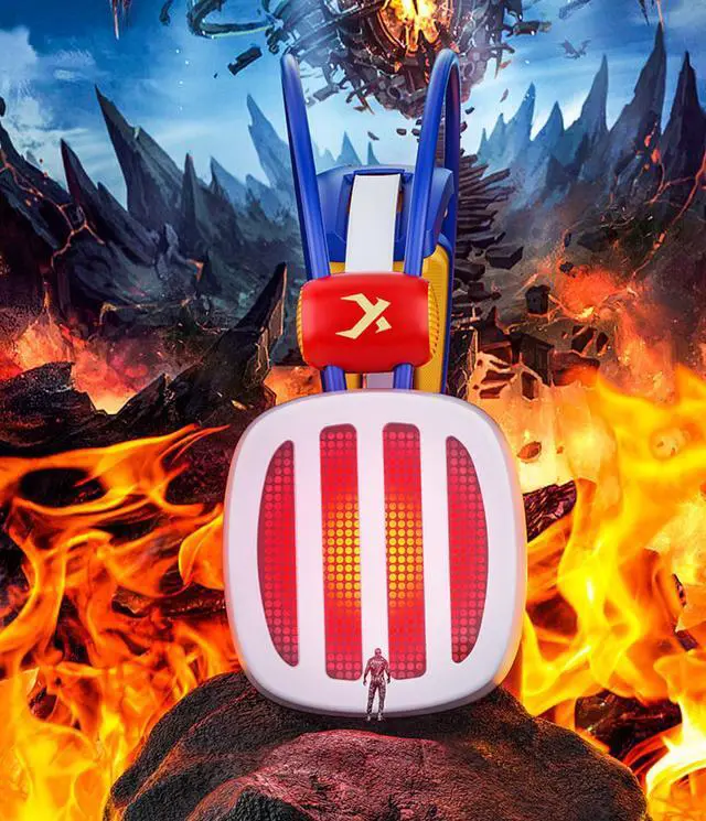 Alt view image 4 of 5 - XIBERIA PC Gaming Headset Wired Over-Ear USB 7.1 Surround Sound Headset with Microphone - Firestorm Version