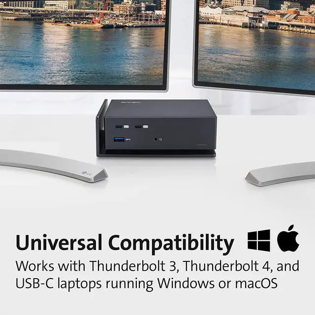 Alt view image 2 of 6 - Kensington SD5560T Thunderbolt 3 and USB-C Dual 4K Hybrid Docking Station  96W Power Delivery, for Windows and MacBooks (K37010NA)