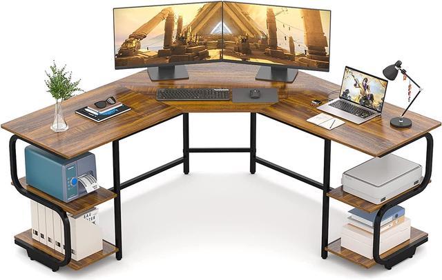 Teraves Modern L-Shaped Desk Corner Computer Desk Gaming Table