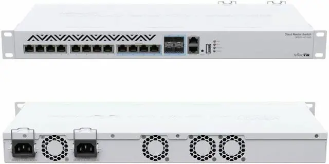 Main image of Mikrotik 12-Port Cloud Router Smart Switch 8 - 10G RJ45 Ethernet Ports - CRS312-4C+8XG-RM