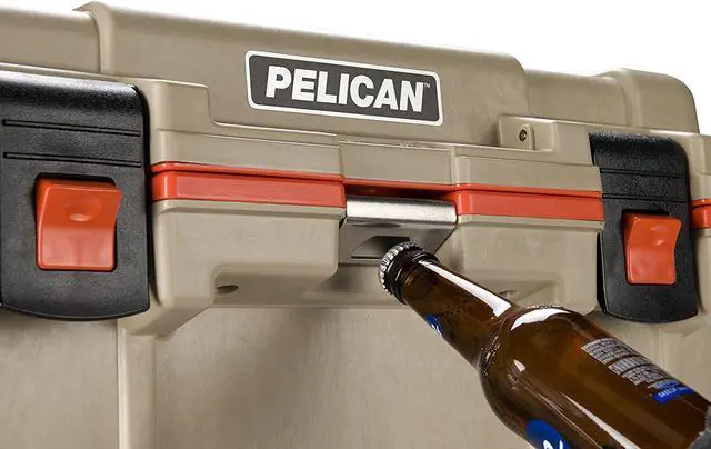 Alt view image 6 of 7 - Pelican 50 Quart Elite Cooler Tan/Orange