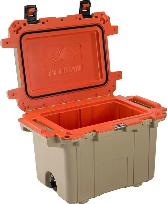 Alt view image 2 of 7 - Pelican 50 Quart Elite Cooler Tan/Orange