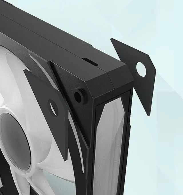 Alt view image 5 of 7 - Computer Case Fan , Low Noise Intelligent Speed Regulation , ARGB AURA SYNC 120mm Case Fan Radiator w/+5V PWM Hub Controller - White 6Pack
