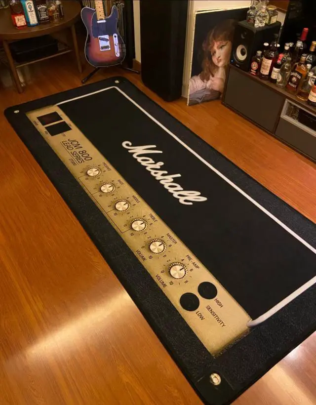 Alt view image 3 of 3 - Marshall Carpet Speaker Carpet Rock Home Anti slip Living Room Bedroom Simple Seat Floor Mat, 92 x 39 in