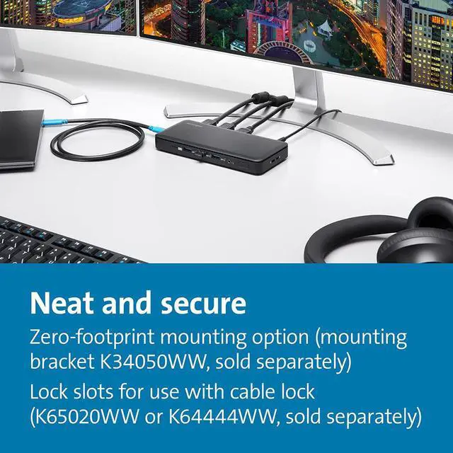 Alt view image 5 of 6 - Kensington Triple Display USB-C Docking Station with 85W PD for Dell, HP, Lenovo, Acer, ASUS, Razer, Surface, MacOS