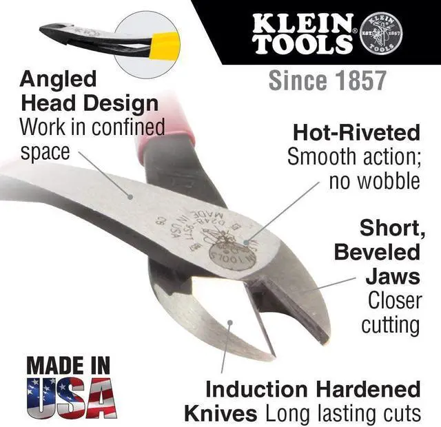 Alt view image 4 of 5 - Klein Tools Tool Set, Basic Tool Kit has Klein Tools Hand Tools for Apprentice or Home: Pliers, Wire Stripper / Cutter, Screwdrivers, 6-Piece