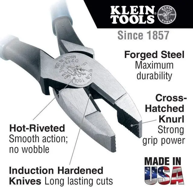 Alt view image 2 of 5 - Klein Tools Tool Set, Basic Tool Kit has Klein Tools Hand Tools for Apprentice or Home: Pliers, Wire Stripper / Cutter, Screwdrivers, 6-Piece