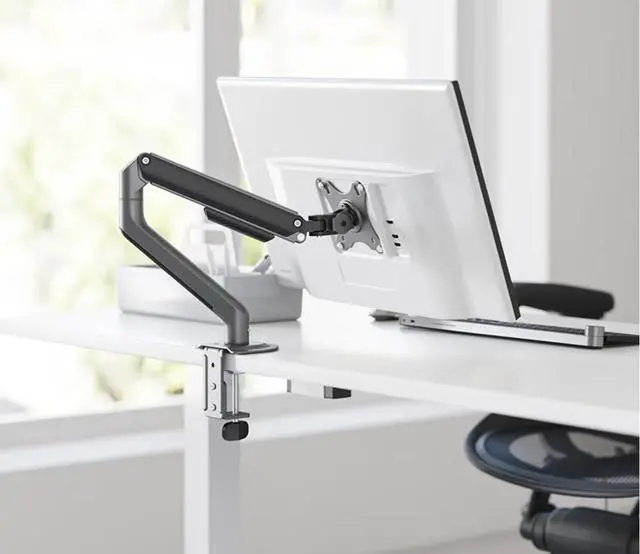 Alt view image 6 of 6 - Single Monitor Arm, Monitor Desk Mount Fits 17 to 32 Inch, Adjustable Monitor Stand Holds 19.8lbs Height Adjustable Monitor Stand