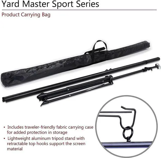 Alt view image 5 of 7 - Elite Screens Yard Master Sport, 110 inch 4:3, 2-in-1 Wall Tripod Stand Outdoor Indoor Portable Projector Screen Front Projection Carrying Bag, Home Theater
