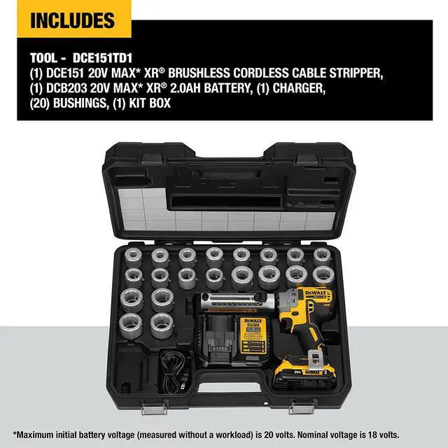 Alt view image 2 of 7 - DEWALT 20V MAX XR Cable Stripper, Cordless Kit