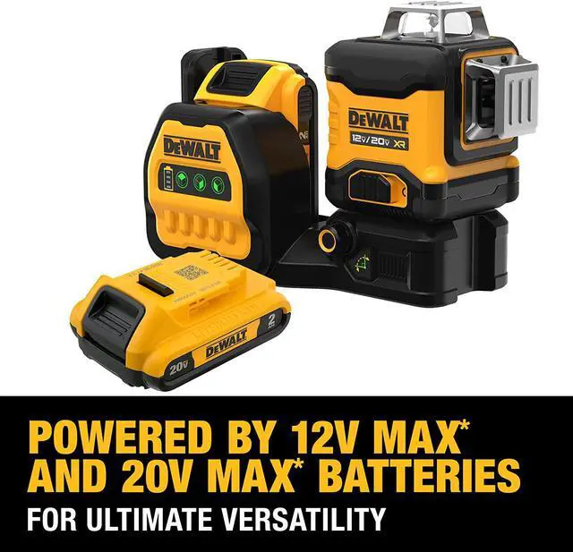 Alt view image 4 of 7 - DEWALT 20V MAX Laser Level Kit - 6 Piece Set, 3 x 360, Green