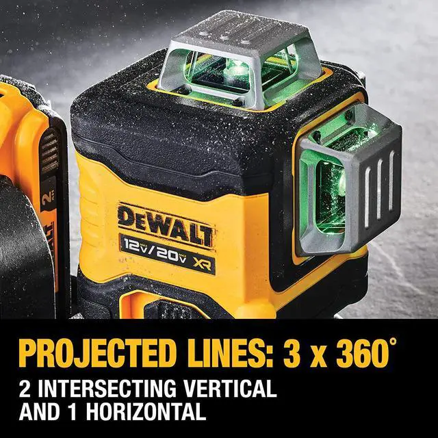 Alt view image 5 of 7 - DEWALT 20V MAX Laser Level Kit - 6 Piece Set, 3 x 360, Green