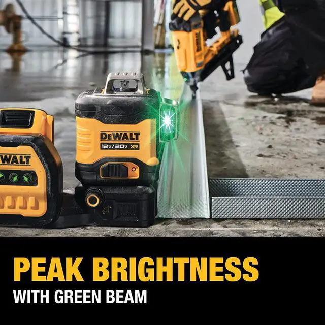 Alt view image 7 of 7 - DEWALT 20V MAX Laser Level Kit - 6 Piece Set, 3 x 360, Green