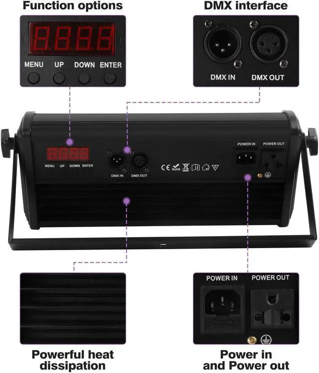 Alt view image 6 of 7 - 48LED RGBW Wall Wash Bar Light DJ Party KTV Club Stage Effect Lighting DMX