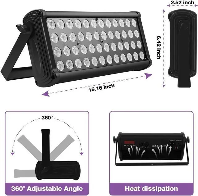 Alt view image 4 of 7 - 48LED RGBW Wall Wash Bar Light DJ Party KTV Club Stage Effect Lighting DMX