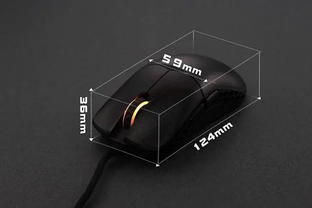 Alt view image 5 of 5 - Ducky Feather RGB Lightweight Gaming Mouse