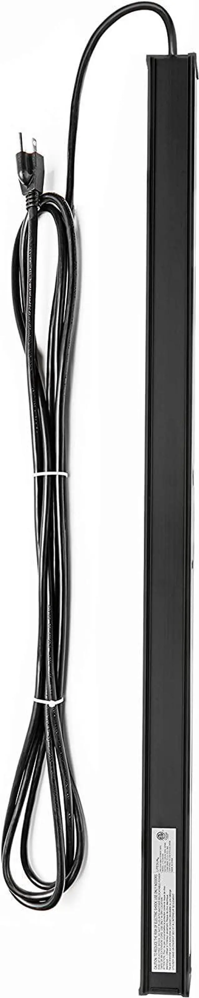 Alt view image 2 of 6 - Surge Protector Power Strip 24-Outlet, ETL Certified Long Heavy Duty Metal Power Strip with 9.8-Foot Long Extension Power Cord for Cabinet, Industrial, Commercial and Home (Black)