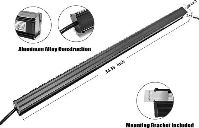 Alt view image 4 of 6 - Surge Protector Power Strip 24-Outlet, ETL Certified Long Heavy Duty Metal Power Strip with 9.8-Foot Long Extension Power Cord for Cabinet, Industrial, Commercial and Home (Black)