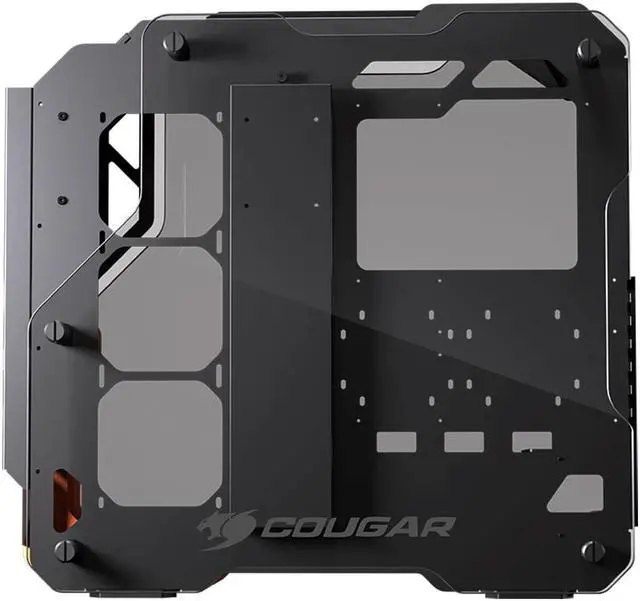 Alt view image 6 of 7 - Cougar Open-Frame Computer case ATX 240mm Radiator Aluminum Alloy Glass PC Game Case