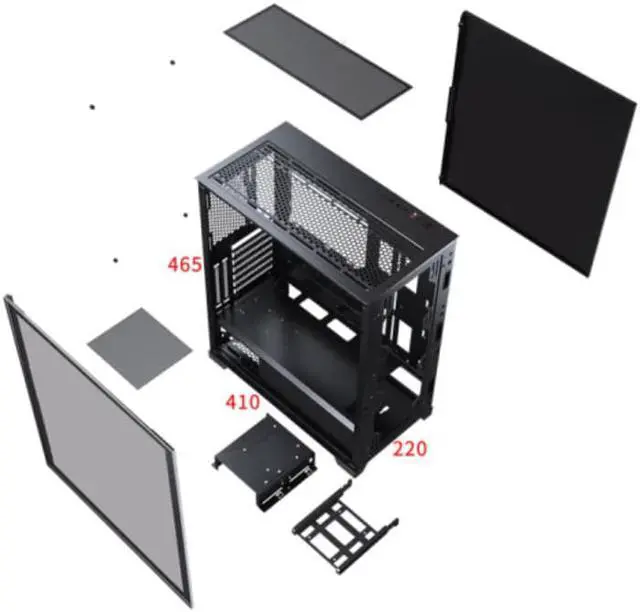 Alt view image 4 of 6 - COUGAR Dark Blader X5 White Mid-Tower Case with Superior Airflow - Black