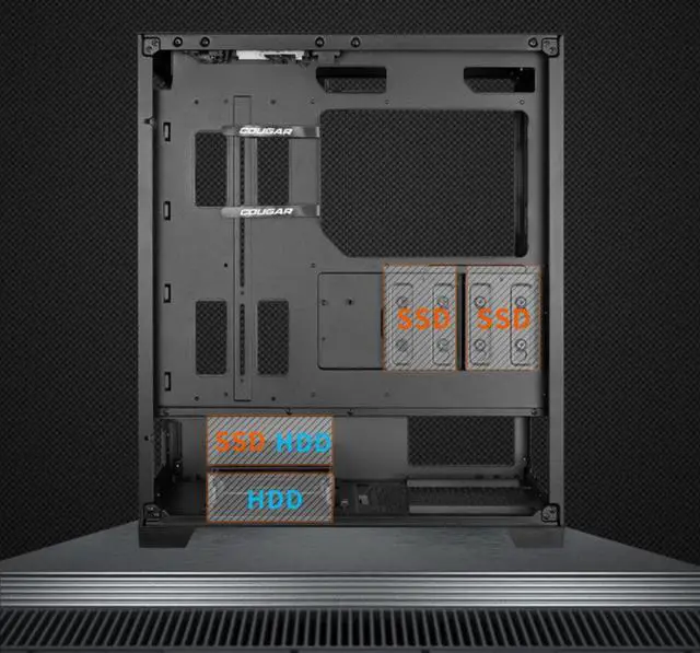 Alt view image 5 of 6 - COUGAR Dark Blader X5 White Mid-Tower Case with Superior Airflow - Black