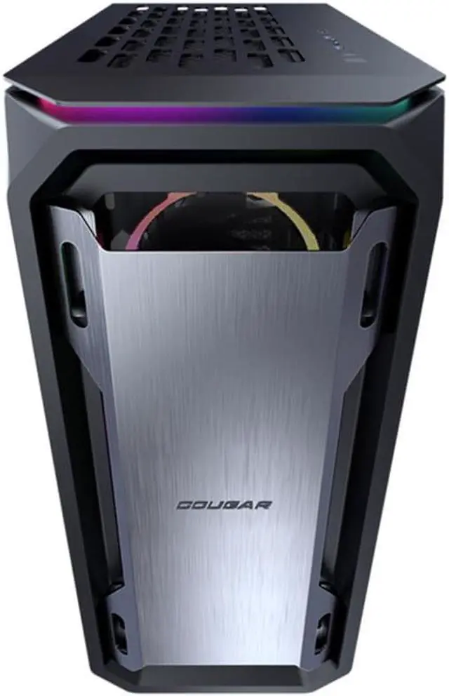 Alt view image 2 of 7 - Cougar ARGB MidTower E-ATX Gaming Computer Case , Support 360mm Water Cooling ,Aluminum Tempered Glass Side ,Gen-2 Type-C USB 3.0 PC Case