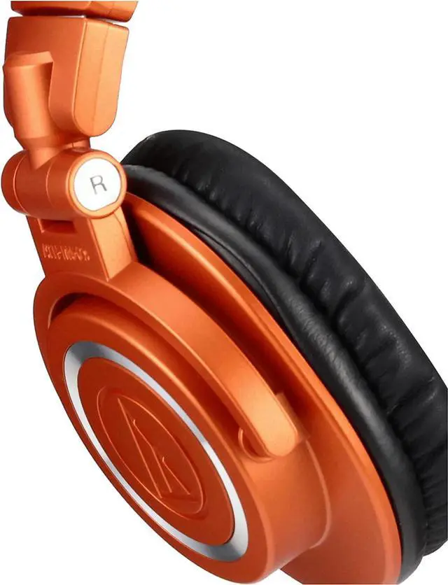 Alt view image 4 of 7 - Audio-Technica ATH-M50XMO Professional Monitor Headphones, Metallic Orange