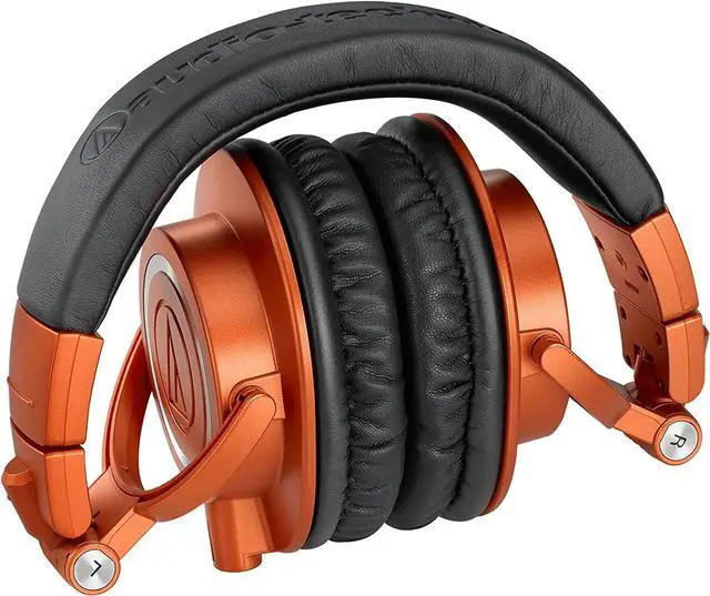 Alt view image 3 of 7 - Audio-Technica ATH-M50XMO Professional Monitor Headphones, Metallic Orange