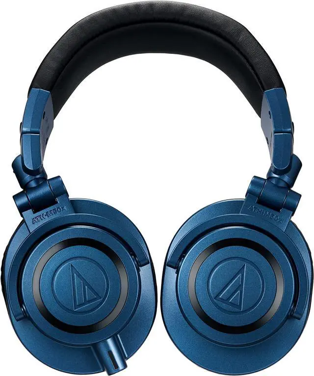 Alt view image 3 of 5 - Audio-Technica Closed-Back Studio Monitoring Headphones  - Limited Edition Deep Sea Blue