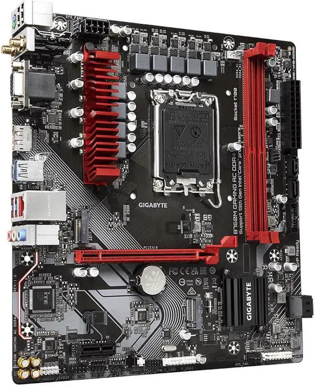 Alt view image 2 of 3 - GIGABYTE B760M GAMING AC WIFI DDR4 2* M.2, PCIe 4.0, USB 3.2 Gen 1 , 2.5GbE LAN WIFI 5, Q-Flash Plus ,USB3.2 GEN1 Type-C,VGA HDMI DP Motherboard