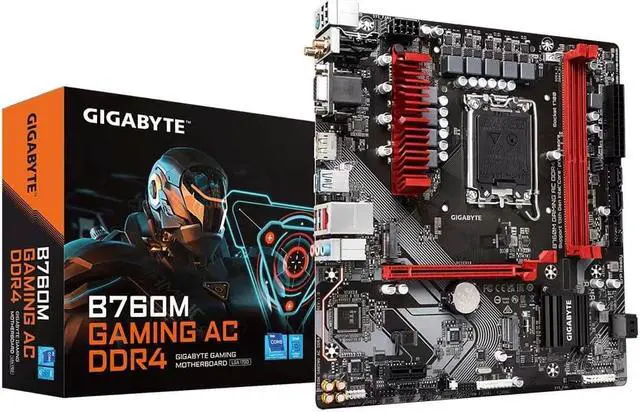 Main image of GIGABYTE B760M GAMING AC WIFI DDR4 2* M.2, PCIe 4.0, USB 3.2 Gen 1 , 2.5GbE LAN WIFI 5, Q-Flash Plus ,USB3.2 GEN1 Type-C,VGA HDMI DP Motherboard