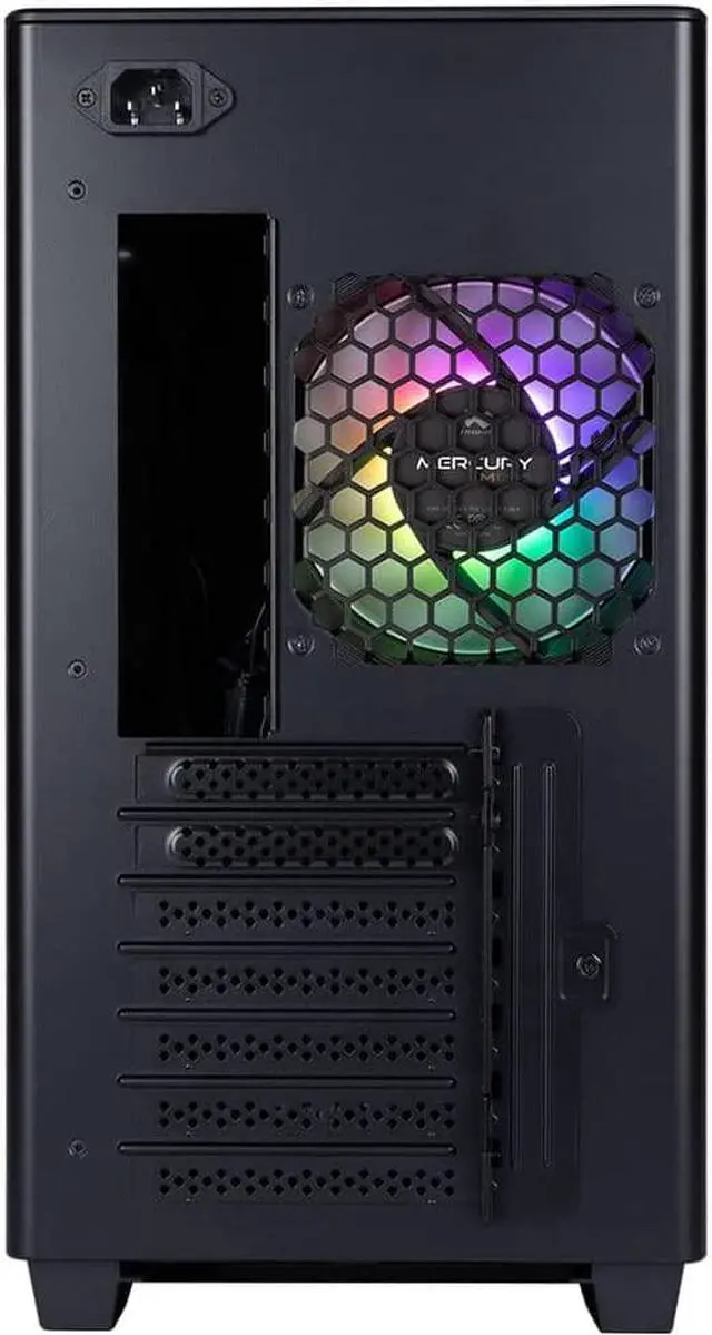 Alt view image 3 of 7 - In Win A5 Gaming Chassis, Type-C Port Tempered Glass Side Panel - Water Cooling Ready - Mercury 120mm ARGB Rear Fan, Black