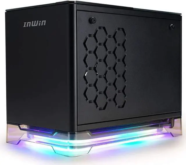 Alt view image 3 of 7 - IN WIN A1 Lite White Mini-ITX Tower with Integrated ARGB Lighting with 2 complementary Sirius Loop ASL120 fans - Computer Chassis Case Black