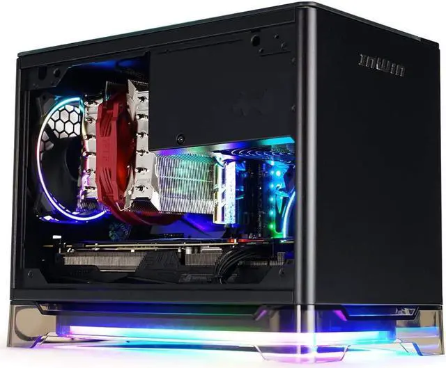 Alt view image 5 of 7 - IN WIN A1 Lite White Mini-ITX Tower with Integrated ARGB Lighting with 2 complementary Sirius Loop ASL120 fans - Computer Chassis Case Black