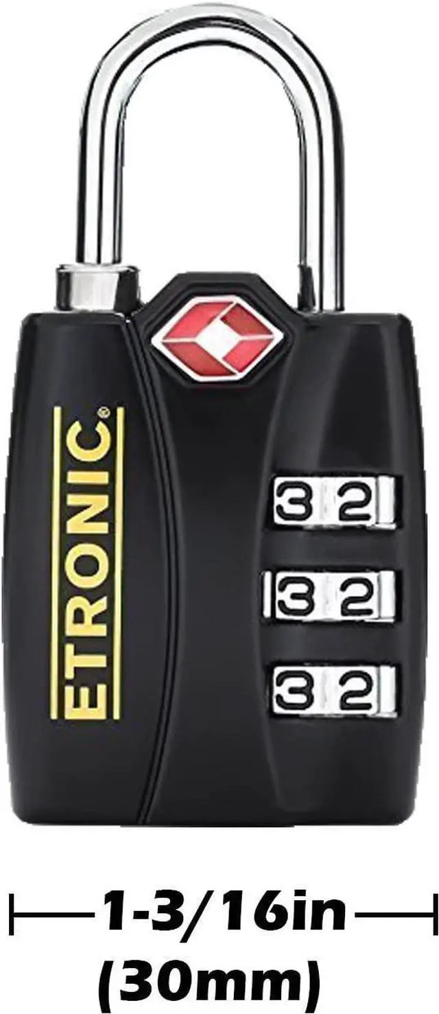 Alt view image 3 of 4 - TSA-Approved Lock TSA Open Alert Indicator Resettable Combination TSA-Accepted Luggage Lock, 1-3/16in (30mm) Wide