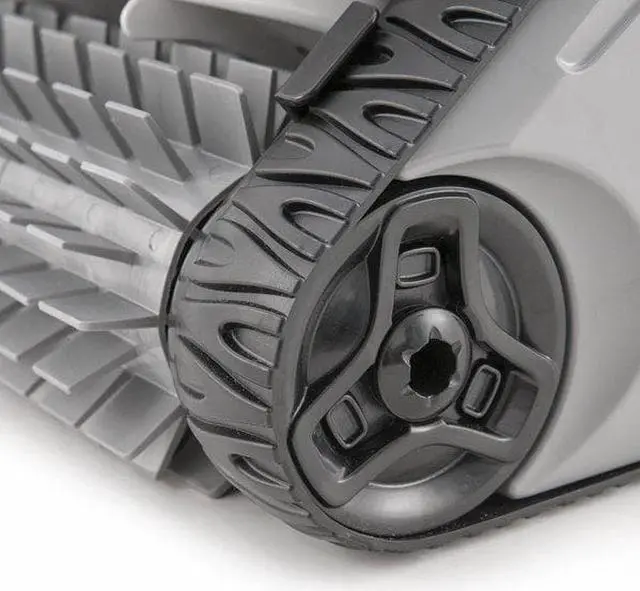 Alt view image 4 of 7 - Polaris P825 Sport Robotic Pool Cleaner, Automatic Vacuum for InGround Pools up to 40ft, Wall Climbing Vac w/ Strong Suction & Easy Access Transparent Lid