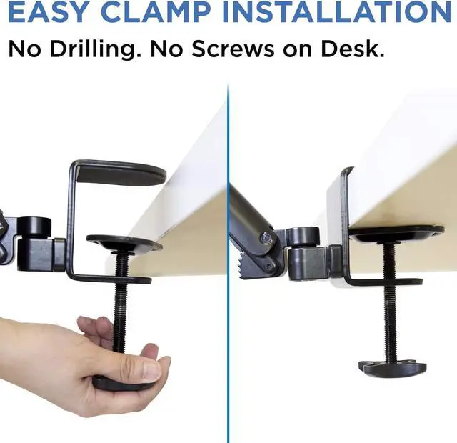 Alt view image 4 of 7 - Adjustable Arm Rest for Desk | Ergonomic Computer Desk Arm | Height Adjustable, Full Motion Elbow Support with Clamp-On Base | Steel Construction