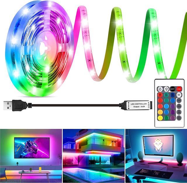 (1m/3.28ft) LED Strip Lights, USB Powered, SMD 5050 Flexible LED Lights,  RGB Cuttable LED Strip Lights with Remote for 40-60in TV Backlight Strip