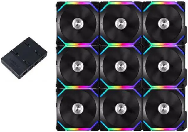Main image of Uni Fan SL120 BLACK - 9 pack w/ Controller