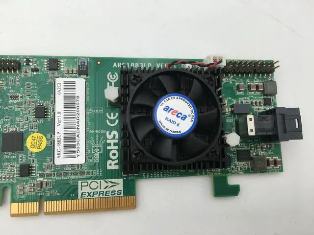 Alt view image 2 of 4 - Areca ARC-1883LP 2GB PCIe x8 12GB SATA/SAS RAID Card