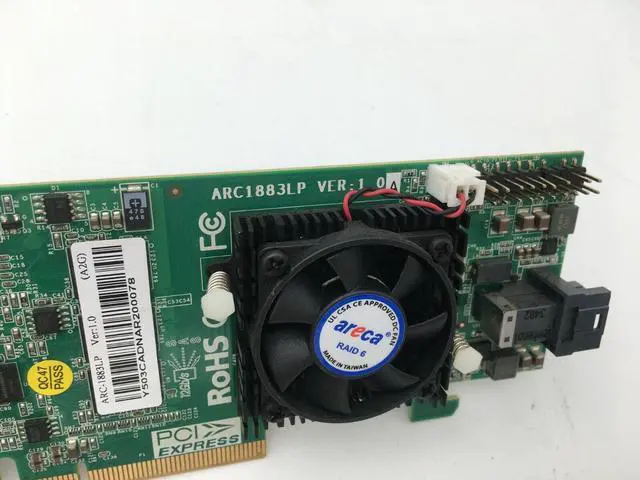 Alt view image 3 of 4 - Areca ARC-1883LP 2GB PCIe x8 12GB SATA/SAS RAID Card