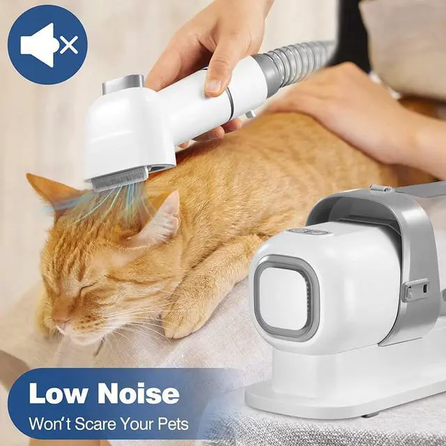 Alt view image 5 of 7 - Pet Grooming Vacuum & Dog Grooming Kit with 2.3L Capacity Larger Pet Hair Dust Cup Dog Brush for Shedding Pet Hair Vacuum Cleaner with 5 Proven Grooming Tools for Pet Hair