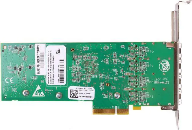 Alt view image 3 of 3 - Silicom PE2G4SFPI35L V:1.2 Quad Port 1Gb SFP PCIe Server Adapter