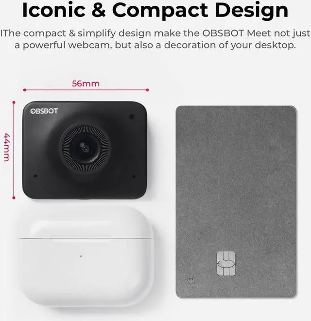 Alt view image 7 of 7 - OBSBOT Meet 1080P 60FPS Webcam, Full HD Auto-Focus & AI-Powered Framing Computer Camera, Background Replacement, HDR, Adjustable FOV, Webcam for Conferencing, Video Calling, Live Sreaming, PC, Laptop