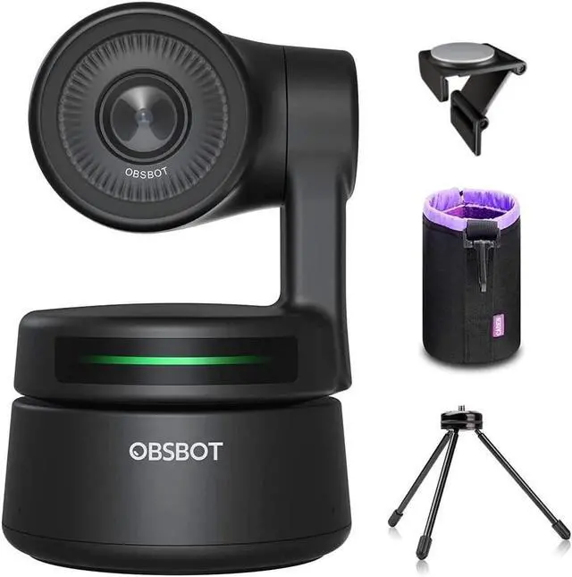 Main image of OBSBOT Tiny PTZ Webcam, AI Tracking Auto-Frame Auto-Exposure Gesture Control Support Windows & MacOS for Online Meeting/Class Live Streaming