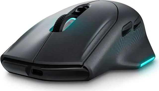 Alt view image 4 of 5 - ALIENWARE WIRELESS GAMING MOUSE 26000DPI ,2.4GHz Wireless USB Wired DUAL-MODE BATTERY LIFE 140 hour NON-SLIP GRIP - AW620M Dark Side of the Moon